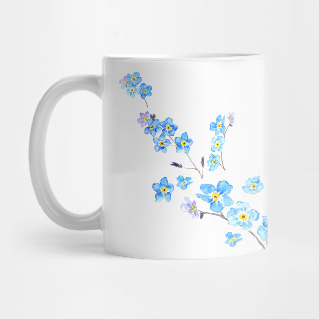 Forget Me Not Flower Painting Flower Mug Teepublic