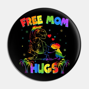 Free Mom Hugs Saurus LGBT Pride Pin