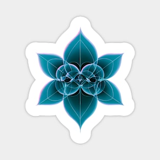 Sacred Geometry Flower Hologram Magnet