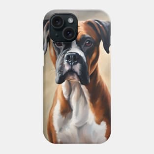 Boxer Dog Breed Oil Painting Phone Case