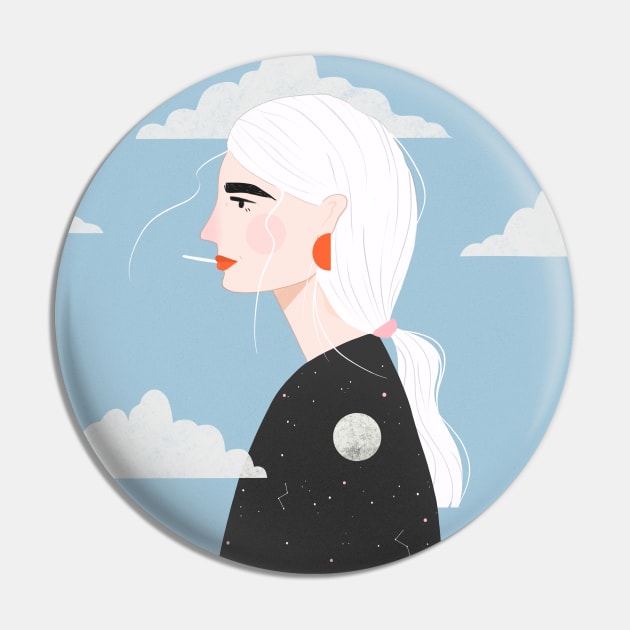 Space Girl Pin by Charly Clements
