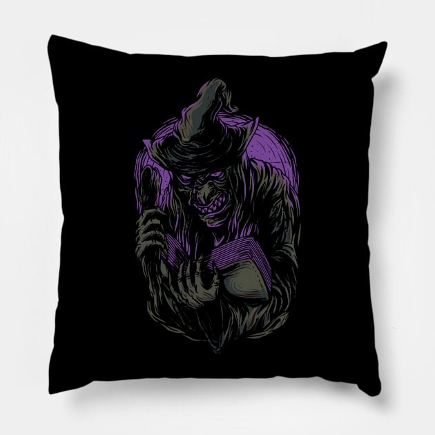 Halloween Witch Pillow by FunnyHedgehog