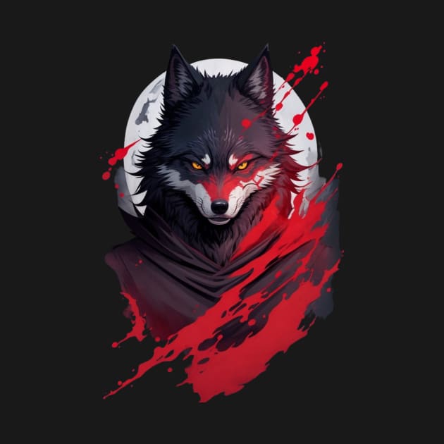 Evil Ninja Wolf - Howl At The Moon by BKSMAIL-Shop