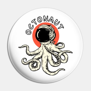 Octonaut, Astronaut Octopus, Santa Octopus Playing Drums, Christmas Octopus, Gift for Octopus Lover Pin