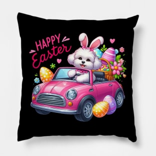 Maltipoo Easter Bunny Pillow