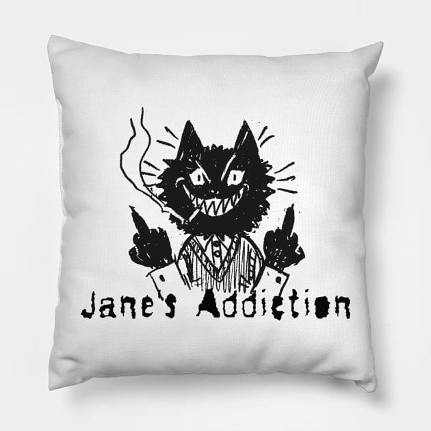 janes and the bad cat Pillow by anto veteran