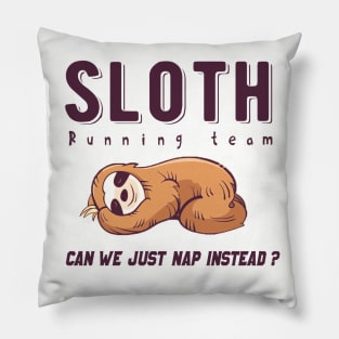 Sloth Running Team Pillow