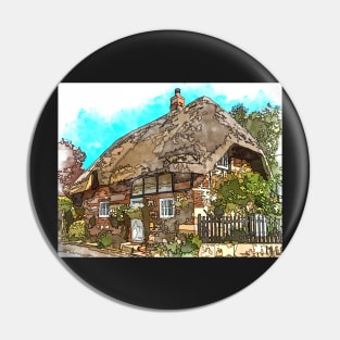 Thatched Cottage - English Village Pin
