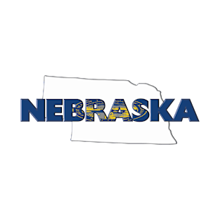 Nebraska Colored State Letters T-Shirt