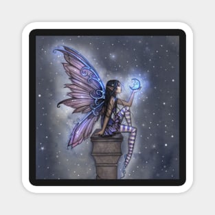 Little Blue Moon Fairy Fantasy Art by Molly Harrison Magnet