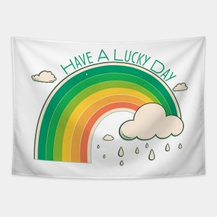 Have a Lucky Day Rainbow Tapestry