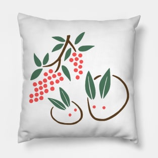 Cutie mochi bunny couple Pillow