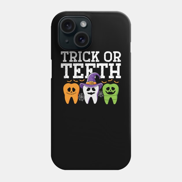 Trick Or Teeth Spooky Halloween Dental Hygienist Assistant Tech Funny Dental Office Group Phone Case by Nisrine