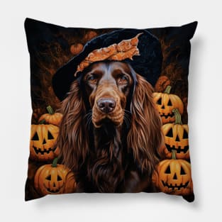 Irish Setter Halloween Pillow