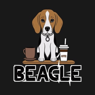 Beagle dog with coffee cup T-Shirt