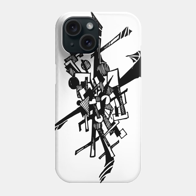 Abstract line art Phone Case by TKDoodle