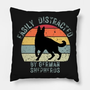 Easily distracted by German shepherds Pillow