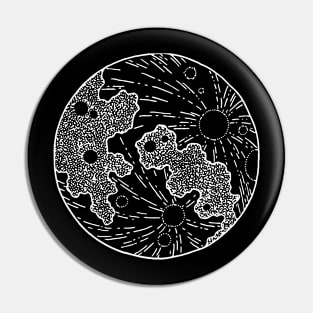 Moon Illustration Pin