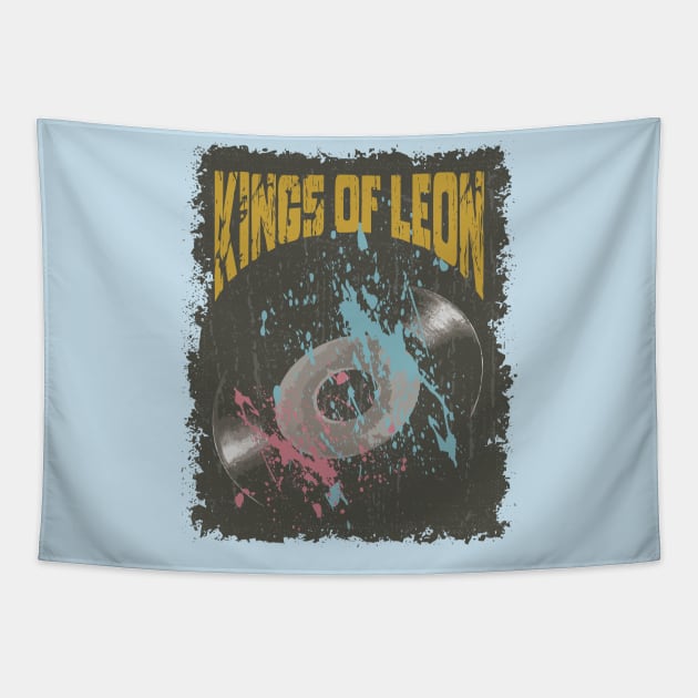 Kings of Leon Vintage Vynil Tapestry by K.P.L.D.S.G.N