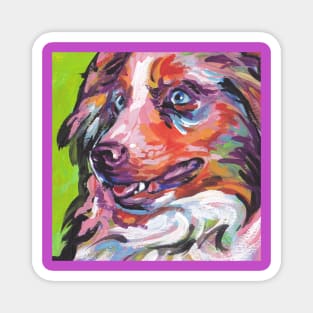 Australian shepherd Aussie Bright colorful Pop Art Magnet