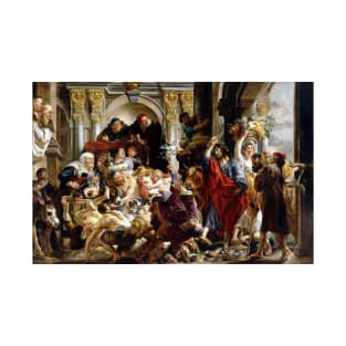 Jesus Driving The Merchants From The Temple by Jacob Jordaens T-Shirt