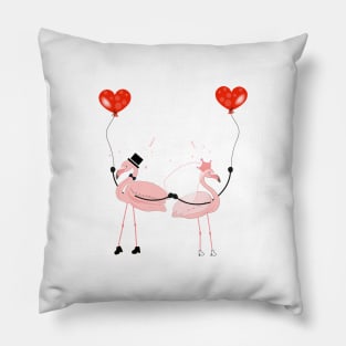 couple of funny flamingos Pillow