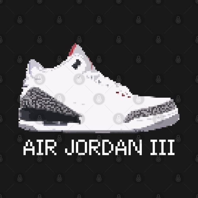 AIR JORDAN III RETRO PIXELATED ART SHOE COLLECTION by Buff Geeks Art