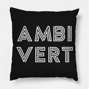 Ambivert - White Print Pillow