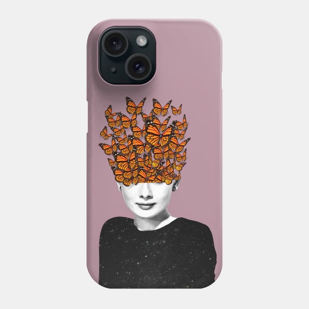 Butterfly lady Phone Case by CollageSoul