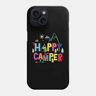 Happy Camper Camping T-Shirt  Camp Tee For Men Women & Kids Phone Case