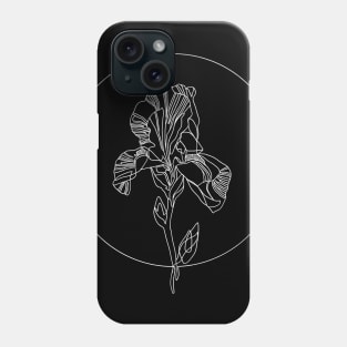 Iris Flower || Contour Lines Phone Case