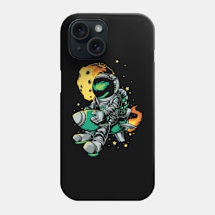 Astronaut Riding Rocket Phone Case