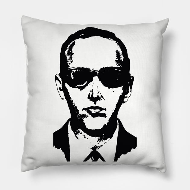 DB Cooper Sketch - Criminal, Plane Hijacking, Unsolved, Outlaw Pillow by SpaceDogLaika