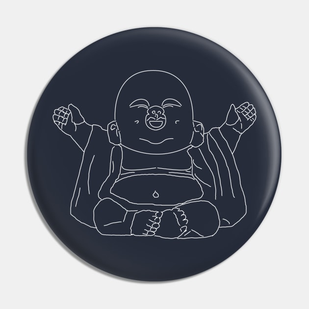 Buddha Baby - Light on Dark Pin by draftsman