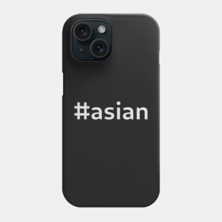 #asian - white on black Phone Case