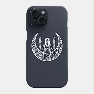 Floral Crescent Moonlit Maiden Phone Case