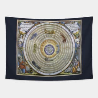 Vintage Ptolemaic Planisphere by Andreas Cellarius from Harmonia Macrocosmica Tapestry