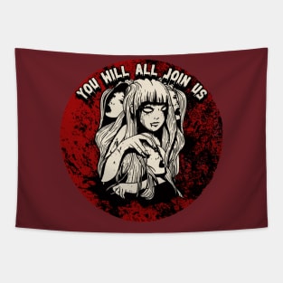 You Will All Join Us Graphic Tapestry