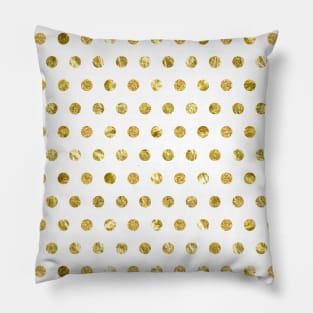 Gold Foil Polka Dots Pillow