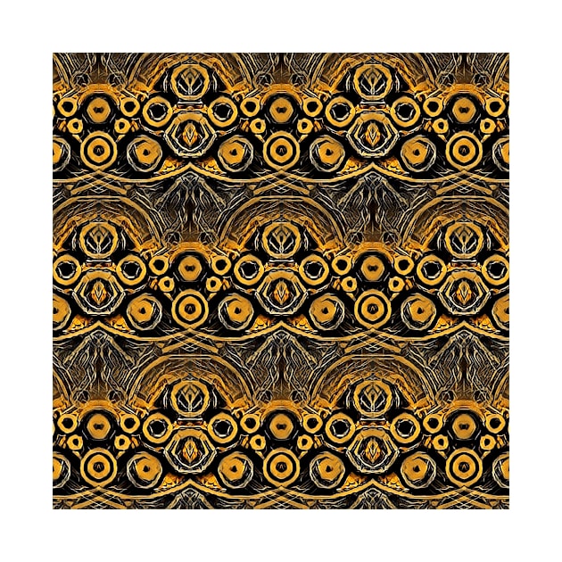 copper and GOLD coloured repeating pattern and design by mister-john