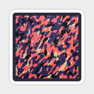 Camouflage - Coral light blue Magnet