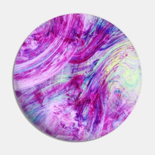 Pink and Magenta Liquid Splash Neon Swirl Abstract Artwork Pin