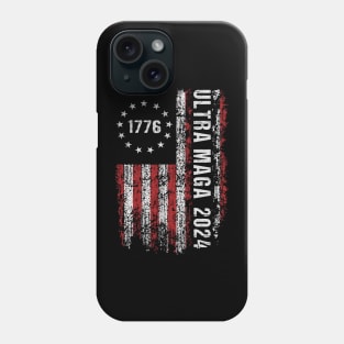 Ultra Maga 2024 God, Guns, and Trump Funny Phone Case