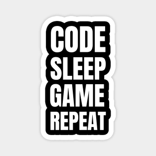 Software Developer Life: Code, Sleep, Game Repeat - Perfect Gift for Gaming Enthusiasts Magnet