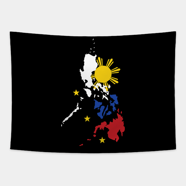 Philippine Flag Pilipinas Map Pinoy Pride Filipino American Patriot Love Design Gift Idea Tapestry by c1337s