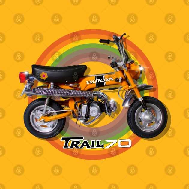 Vintage retro Motorcycle Trail 70 by MotorManiac