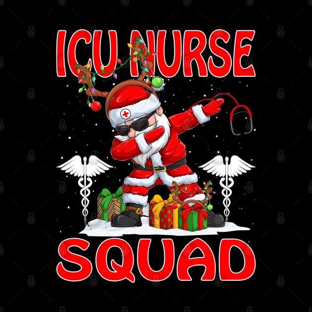 Christmas Icu Nurse Squad Reindeer Pajama Dabing Santa by intelus