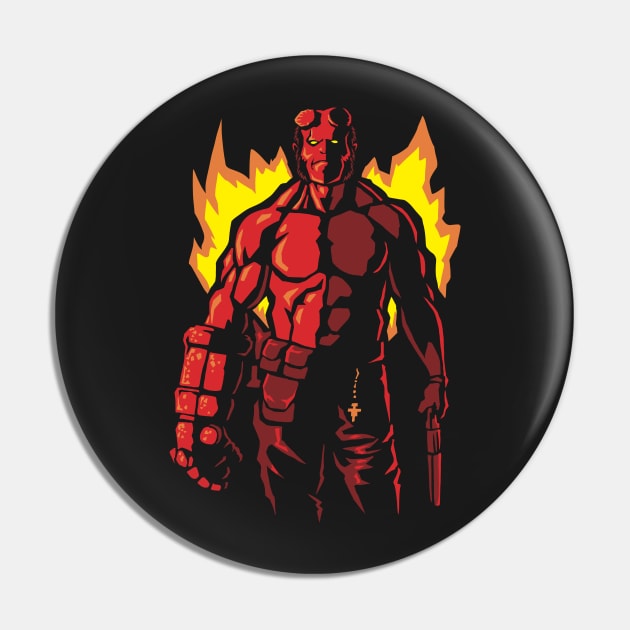 Red Hero Pin by Andriu