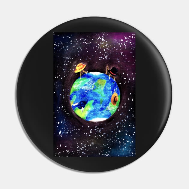 Planet of the Hats Pin by LeighsDesigns