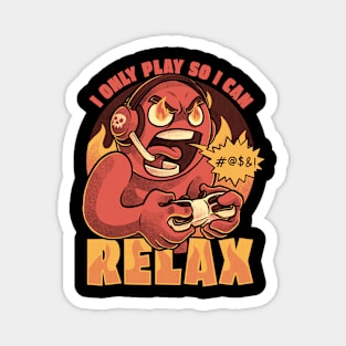 Video Game Relax Player - Fun Fire Nerd Gift Magnet